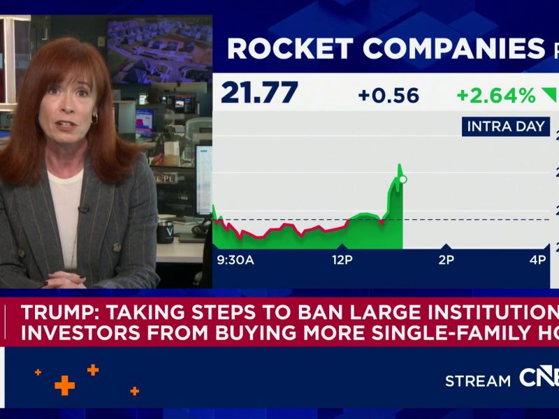 Taking steps to ban large institutional investors from buying more single-family homes