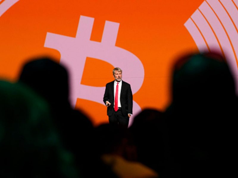 Strategy slides after bitcoin briefly dips below crypto firm’s key breakeven level