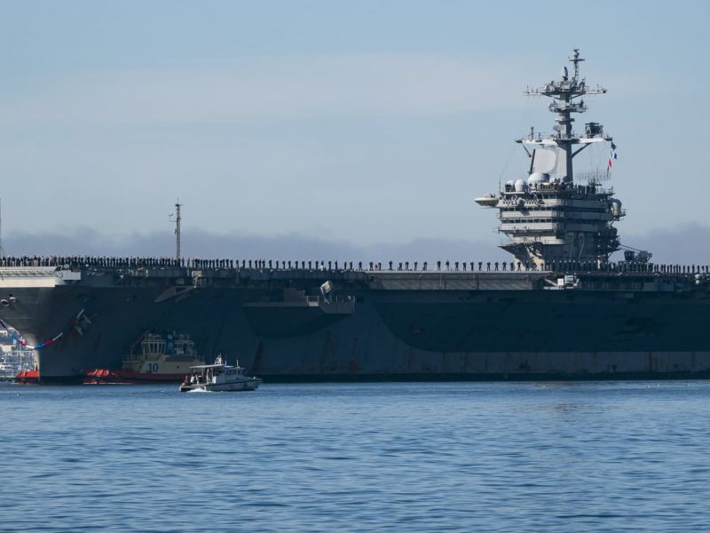 U.S. military shoots down Iranian drone that ‘aggressively approached’ aircraft carrier